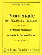 Promenade from Pictures at Exh-Qtet piano sheet music cover